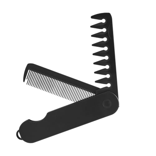 LOORGVEL Kompakter Faltbarer Kamm für Herren und Damen Tragbarer Breitzinkiger Reise Haarkamm Faltbar und Leicht zum Entwirren und Stylen Unterwegs Modernes Design für Tägliche Anwendung von LOORGVEL