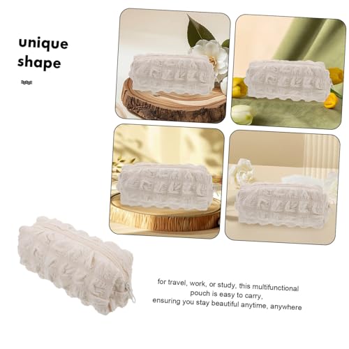 LOORGVEL Kosmetiktasche Weich Großer Stauraum Make up Tasche Pinsel Organizer Tragbar für Damen Herren Stilvoll Schlicht Beutel für Reisen und Büro von LOORGVEL