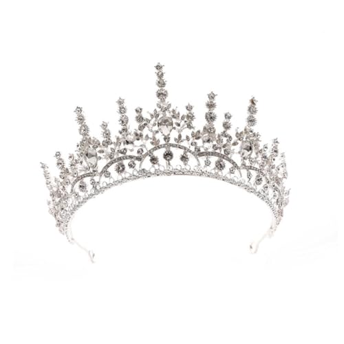 LOORGVEL Kristallkrone Braut Tiara Stirnband Glänzendes Kopfband für Hochzeit Stilvolle Damen Krone Festlicher Haarschmuck als für Frauen Hochwertiges Accessoire für Brautkleid von LOORGVEL