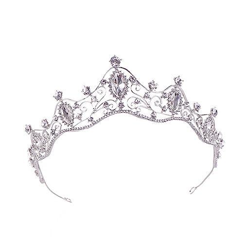 LOORGVEL Krone Haarreif für Mädchen Glitzernde Krone mit Elegantem Design Hochwertiges Haaraccessoire für Geburtstagsfeiern Partys und Bühnenaufführungen Silberfarbener Kopfschmuck für LOORGVEL Krone Haarreif für Mädchen Glitzernde Krone mit Elegantem Design Hochwertiges Haaraccessoire für Geburtstagsfeiern Partys und Bühnenaufführungen Silberfarbener Kopfschmuck für von LOORGVEL