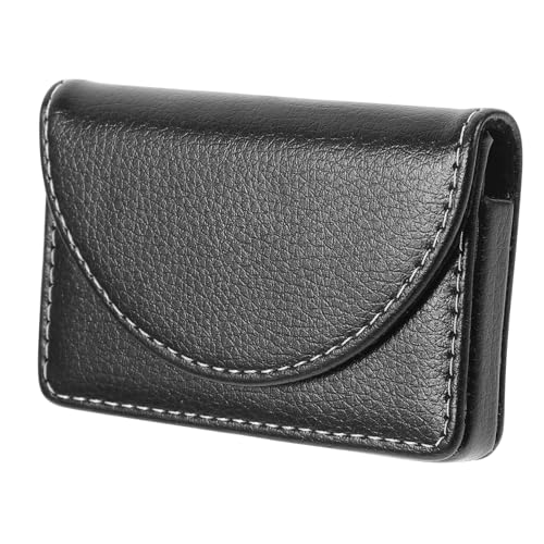 LOORGVEL Leder Visitenkartenetui Leicht und Robust Praktischer Kartenhalter für Reise und Büro Modisch Schlichtes Design Tragbare Kartenbox für Damen und Unisex Langlebiger Reisebegleiter von LOORGVEL
