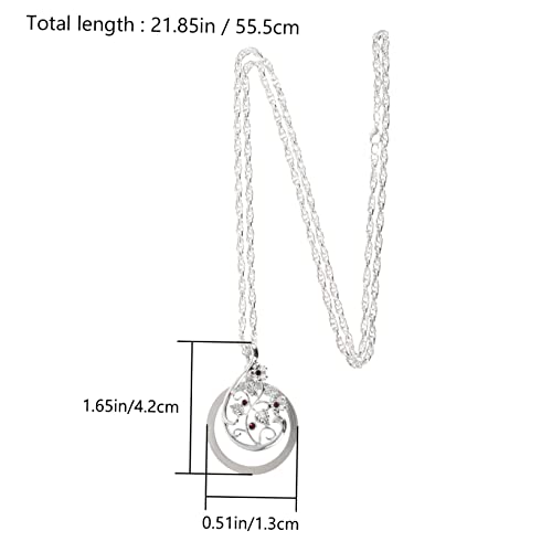 LOORGVEL Leselupe Halskette Damen Fache Vergrößerung Anhänger Schmuck Modisch Silber Geschenkidee für Senioren und Leser Geeignet für Bücher Detailarbeiten Naturerkundung von LOORGVEL