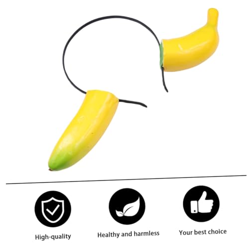 LOORGVEL Lustiges Bananen Haarband Leichtes Stirnband Für Erwachsene Party Kostüm Auffällige Kopfbedeckung Für Cosplay Und Performance Events LOORGVEL Lustiges Bananen Haarband Leichtes Stirnband Für Erwachsene Party Kostüm Auffällige Kopfbedeckung Für Cosplay Und Performance Events von LOORGVEL