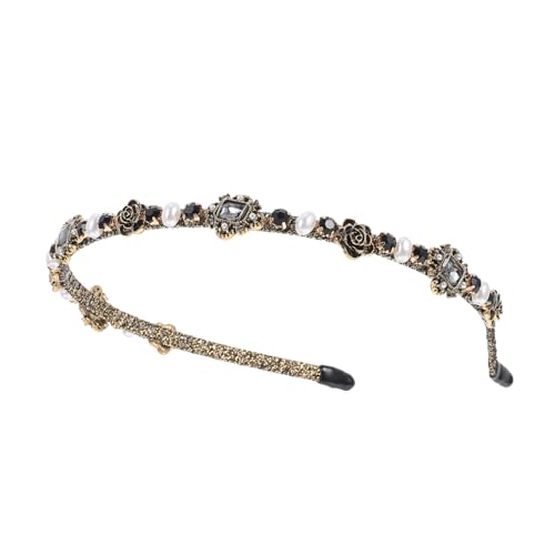 LOORGVEL Mädchen Haarband mit Kristallverzierung Französisches Vintage Stirnband in Leichter Haarschmuck für Hochzeiten Partys und Festliche Anlässe Komfortabel und Modisch von LOORGVEL