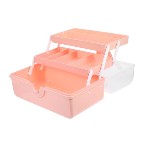 LOORGVEL Make Up Organizer mit Staubschutz Großer Aufbewahrungsbox mit Verstellbaren Fächern Tragbar für Kosmetik Make Up Pinsel und Hautpflege für Schminktisch und Reisen von LOORGVEL