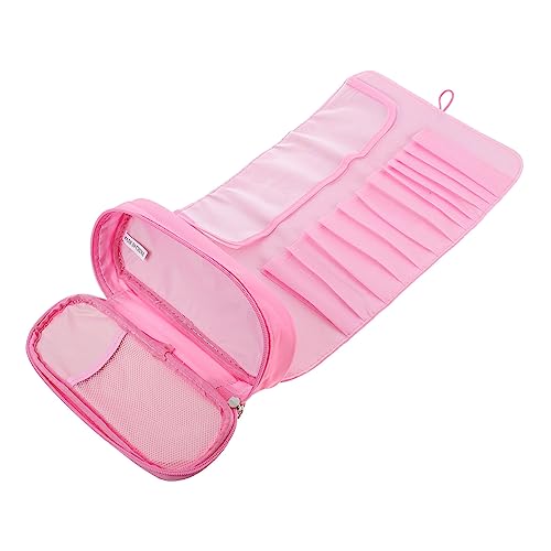 LOORGVEL Multifunktionale Make Up Pinsel Tasche Kosmetik Organizer für Pinsel und Werkzeuge für Zuhause und Unterwegs und Langlebig Rosa Farbton von LOORGVEL