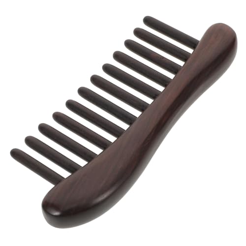 LOORGVEL Natürlicher Sandelholz Massagekamm mit breiten Zähnen Handgefertigter Holz-Kopfhautmassager Sanft Entwirrender Langlebiger Kamm für Frauen und Männer Gua Sha Haarpflege-Tool von LOORGVEL