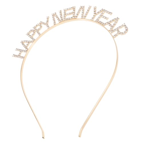 LOORGVEL Neujahrs Haarreif Damen Party Haarband mit Goldfarbenem Kristallbuchstaben Leichtes Dekoratives Stirnband für Silvester und Festtagsfeiern Modisches Haarschmuck Accessoire LOORGVEL Neujahrs Haarreif Damen Party Haarband mit Goldfarbenem Kristallbuchstaben Leichtes Dekoratives Stirnband für Silvester und Festtagsfeiern Modisches Haarschmuck Accessoire von LOORGVEL