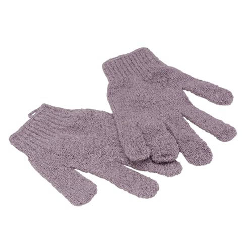 LOORGVEL Peelinghandschuh Fünf Finger Badehandschuhe Beidseitig Verwendbar Dehnbar Sanftes Körperpeeling Massageeffekt Geeignet für Damen Herren von LOORGVEL