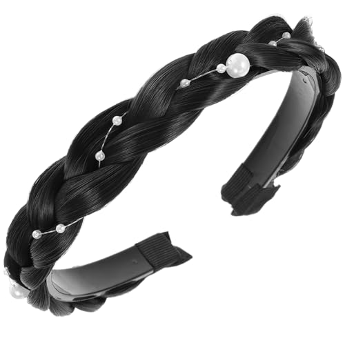 LOORGVEL Perlen Haarband Damen Stirnband aus Hochtemperaturseide Natürlich Weich Elegant mit Perlendekor Vielseitig für Alltag und Besondere Anlässe Geeignet von LOORGVEL
