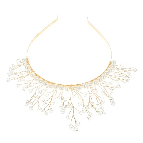 LOORGVEL Perlen Haarreif Damen Schönes Stirnband für Hochzeit Party Schmuck Haarschmuck Festlich Robust und Stilvoll von LOORGVEL