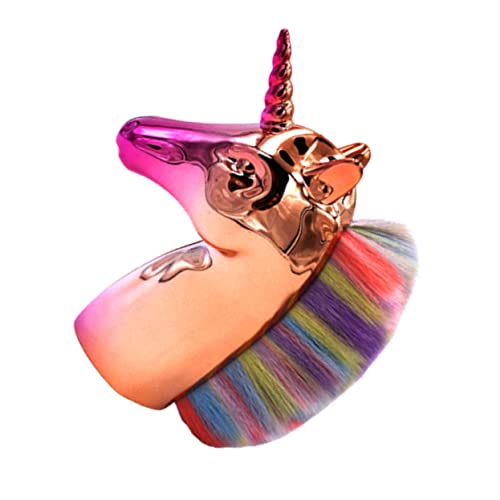 LOORGVEL Einhorn-kosmetikpinsel Puderpinsel Foundation-pinsel Für Make-up Kosmetikpinsel Mit Goldfarbenem Griff Und Bunten Borsten in Beutelverpackung Für Frauen Und Mädchen von LOORGVEL