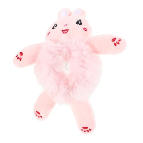LOORGVEL Plüsch Bunny Haargummi für Mädchen Weicher Elastischer Haarring mit Süßem Kaninchen Design Flauschiger Haar Scrunchie für Pferdeschwanz und Dutt Komfortables Haarschmuck von LOORGVEL