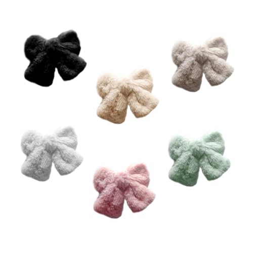 LOORGVEL Plüsch Haarspangen mit Schleife 6 Stück Damen Kopfschmuck Warmes und Haar Accessoire für Partys und Hochzeiten Dekorative Große Bogen Haarklammer Plüsch LOORGVEL Plüsch Haarspangen mit Schleife 6 Stück Damen Kopfschmuck Warmes und Haar Accessoire für Partys und Hochzeiten Dekorative Große Bogen Haarklammer Plüsch von LOORGVEL