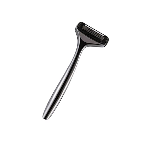 LOORGVEL Praktischer Herren Rasierer mit Doppelklingen Rostfreier Ergonomischer Rutsch Griff Sicherer Bartschneider für Friseure und Heimgebrauch Langlebiges Manuelles Rasierwerkzeug von LOORGVEL