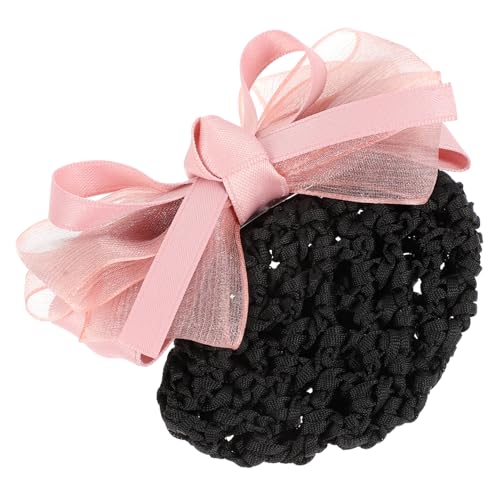 LOORGVEL Professionelles Haarnetz Damen Mesh Hair Snood mit Schleife Haarklammer Langlebiges Haarschmuck für Büro und Arbeit Geeignet Stilvolles Haardeckor von LOORGVEL