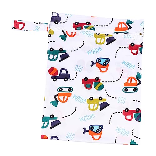 LOORGVEL Reise Wickeltasche für Stoffwindeln Badeanzüge Tragbarer Wet Dry Organizer mit Mehreren Fächern für Unterwegs im Kindergarten Auto Design von LOORGVEL