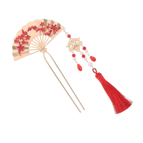 LOORGVEL Haarnadel Aus Metall Mit Blumen Und Quaste Im Chinesischen Stil Für Frauen Haarschmuck Für Hochzeit Party Haarstäbchen Für Hanfu Enthusiasten Und Cosplay Liebhaber von LOORGVEL