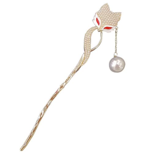 LOORGVEL Retro Haarnadel Damen Fox Design Metall Haarschmuck Hochzeits bride Hair Fork Chinesischer Stil Haarschmuck für Dutt und Zöpfe Stabiles Haaraccessoire für Alltag und Festliche von LOORGVEL
