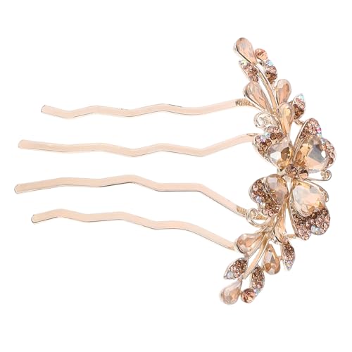 LOORGVEL Rhinestone Haarkamm mit Dekorativer Haarspange für Frauen Leichter Brautschmuck für Hochzeiten Strass Haarklammer für Besondere Anlässe von LOORGVEL