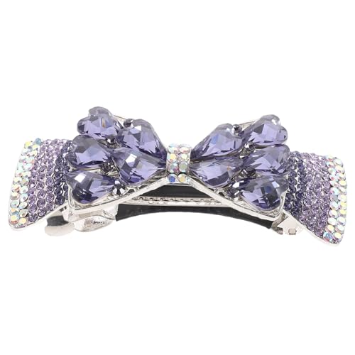 LOORGVEL Rhinestone Haarklammer mit Schleifen Design Metallclip für Dickes Haar Glitzernder Haarschmuck Damen Eleganter Haarspange für Alltag Hochzeit Party Rutschfest und Langlebig von LOORGVEL