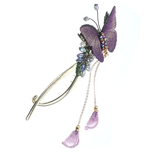 LOORGVEL Schmetterling Haarklammer Mit Quaste Leicht Und Attraktiv Haarspange Für Dutt Und Hochsteckfrisuren Geeignet Für Damen Und Mädchen Haar-accessoire Für Alltag Und Besondere Anlässe von LOORGVEL