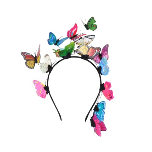 LOORGVEL Schmetterlings Haarreif Damen Leichtes Haarschmuck Stirnband Verstellbar für Party Festliche Anlässe Mädchen Modisch von LOORGVEL