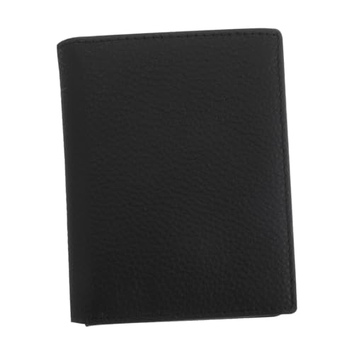 LOORGVEL Schwarze Kartenetui Leder mit RFID Schutz Doppelseitiges Kartenetui für Führerschein und Ausweise Kompakter Kartenorganizer für Kreditkarten Ausweishülle für Damen und Nutzer von LOORGVEL