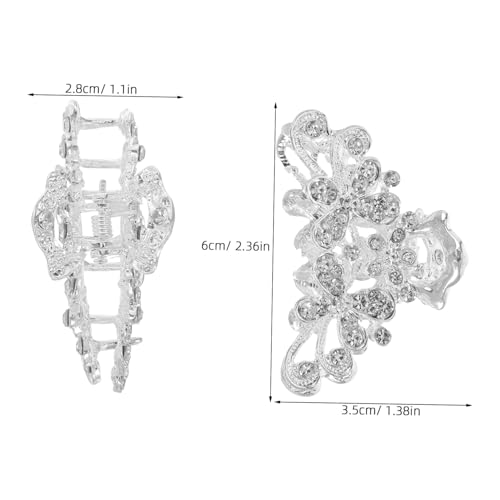 LOORGVEL Silberne Strass Haarklammer mit Funkelnden Kristallen Mini Blumen Design Leichter Metall Haarclip Eleganter Brautschmuck für Hochzeit Party und Alltag Damen Haarschmuck LOORGVEL Silberne Strass Haarklammer mit Funkelnden Kristallen Mini Blumen Design Leichter Metall Haarclip Eleganter Brautschmuck für Hochzeit Party und Alltag Damen Haarschmuck von LOORGVEL