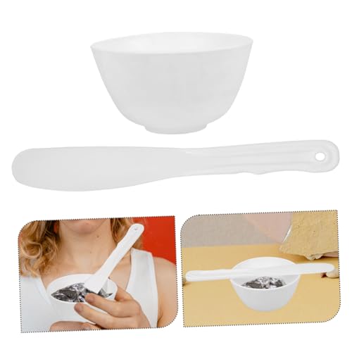 LOORGVEL Silikon Rührschüssel mit Spatel für DIY Gesichtsmaske und Haaröl Hautfreundlich Geruchsneutral Große Kapazität Wiederverwendbar Praktisch für Salon und Zuhause Wiederverwendbar von LOORGVEL