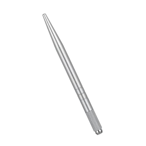 LOORGVEL Slanker Silberner Microblading Augenbrauenstift mit Dünner Einzelspitze Handgefertigter Multifunktionsstift für Präzises Augenbrauen Make Up und Natürliche Härchenzeichnung von LOORGVEL