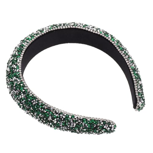LOORGVEL Strass Haarband Gepolstert Wiederverwendbar Robust Damen Breites Haarschmuck für Party Hochzeit Alltag mit Funkelnden Kristallen und Rutschfestem Sitz von LOORGVEL