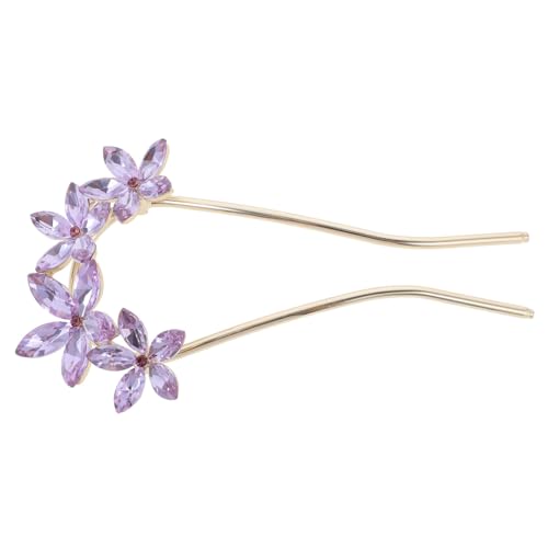 LOORGVEL Strass Haarnadel U förmig für Damen Fester Sitz Metallisches Design mit Funkelnden Kristallen Eleganter Brautschmuck für Hochzeit Party Festliche Frisuren Vielseitig Einsetzbar von LOORGVEL