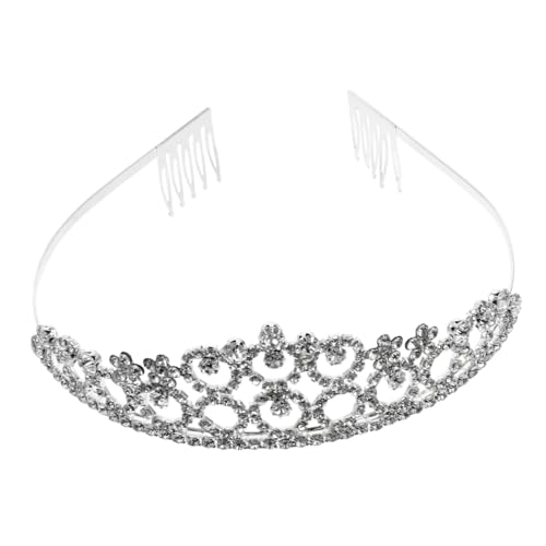 LOORGVEL Strass Hochzeit Krone mit Kamm Stilvolles Haarschmuck Diadem für Frauen und Mädchen Komfortabel Leicht für Braut Brautjungfer Festliche Anlässe Wie Party Ball Cosplay Geburtstag von LOORGVEL