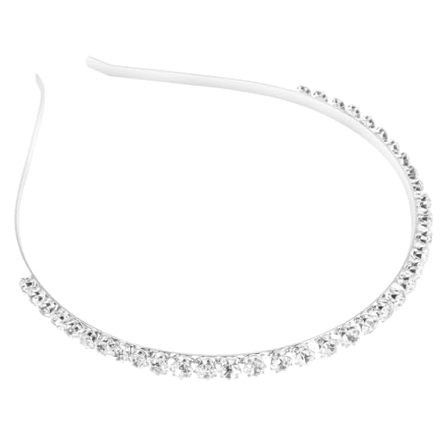 LOORGVEL Strass Stirnband Metall Haarschmuck für Frauen Mädchen Leichtes Imitation Kristall Haarband Geschütztes Ende Geeignet für Hochzeit Party Geburtstag Festlicher Kopfschmuck von LOORGVEL