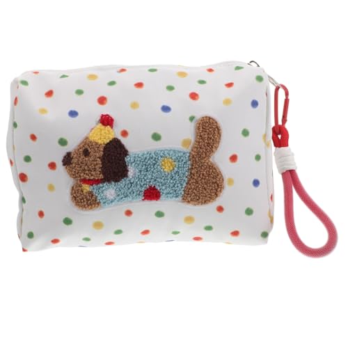 LOORGVEL Kosmetiktasche Mit Reißverschluss Für Damen Reise-Organizer Mit Süßem Hundemotiv Geräumig Für Make-up Und Reiseutensilien Tragbar Für Reisen Auto Und Zuhause von LOORGVEL