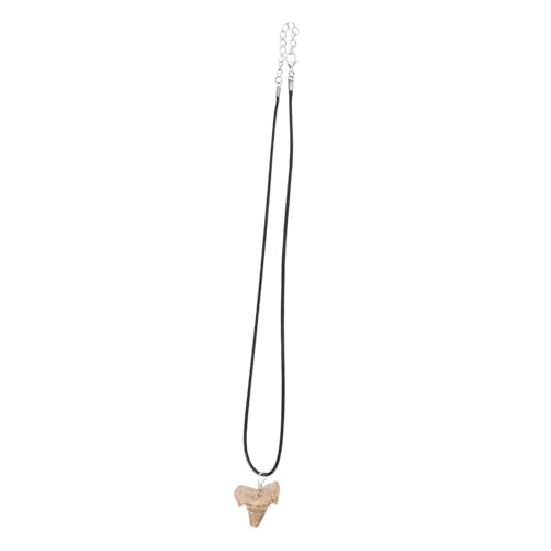 LOORGVEL Surfer Haifischzahn Anhänger Silber mit Verstellbarem Lederband Halskette für Männer Outdoor und Kreative DIY Schmuckgestaltung von LOORGVEL