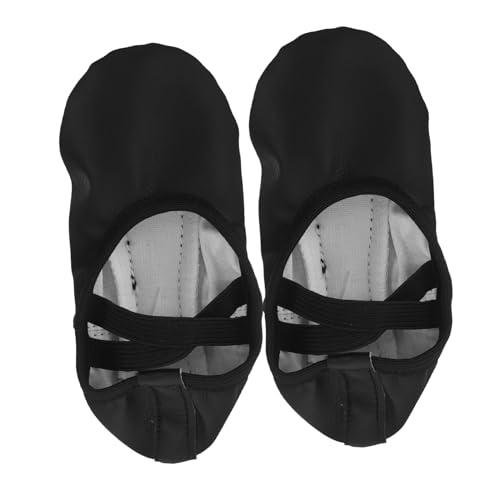 LOORGVEL Tanzschuhe Damen Ballettschuhe Für Jungen Balletttänzerschuhe No Tie Ballettschuhe Ballerinas Hausschuhe Für Damen No Tie Schwarz von LOORGVEL