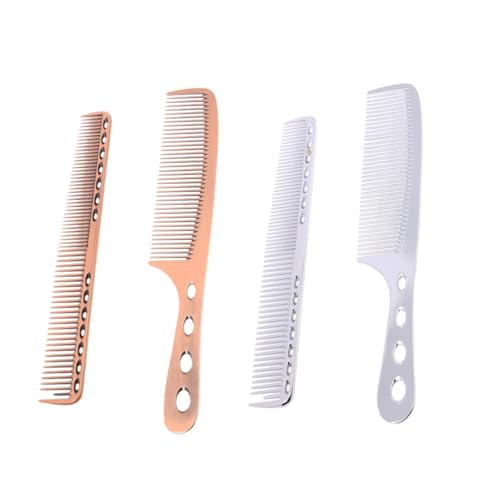 LOORGVEL Teiliges Aluminium Friseurkamm Set Rostfrei Langlebig Fein und Grobzahnigem Kamm für Präzises Haare Schneiden und Entwirren Schnelltrocknend Professionell für Damen und Herren von LOORGVEL