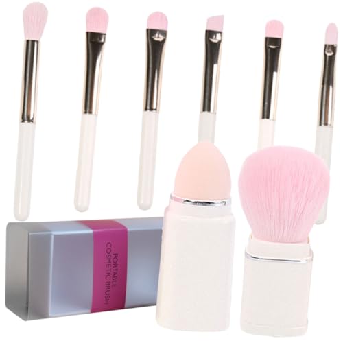 LOORGVEL Teiliges Make Up Pinselset Tragbar und Mini Gesichtspinsel mit Blush und Lidschattenpinseln Verlängerbar Geeignet für Frauen Einfach zu Reinigen für Reisen und Professionelle von LOORGVEL