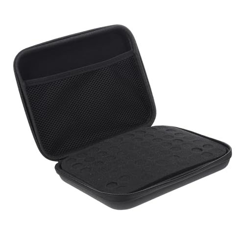 LOORGVEL Tragbare Ätherische Öle Aufbewahrungsbox mit Fächern Gepolsterte Nagellack Organizer Tasche mit Reißverschluss und Griff Stoßfestes Case für Reise und Alltag von LOORGVEL