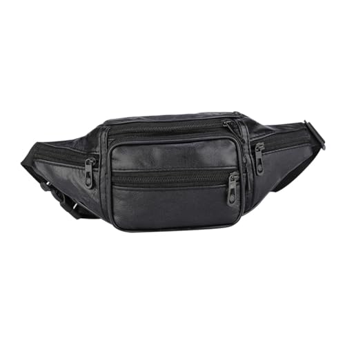 LOORGVEL Herren Rindsleder Hüfttasche Tragbare Multifunktions Gürteltasche Wasserabweisend für Sport und Outdoor Aktivitäten Gürteltasche für Laufen und Radfahren von LOORGVEL
