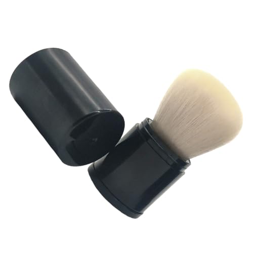 LOORGVEL Tragbarer Teleskop make up pinsel Weißer Faser Puder Rougepinsel für Frauen Dichtes Haar Langlebig und Leicht für Tägliches und Professionelles Schminken von LOORGVEL