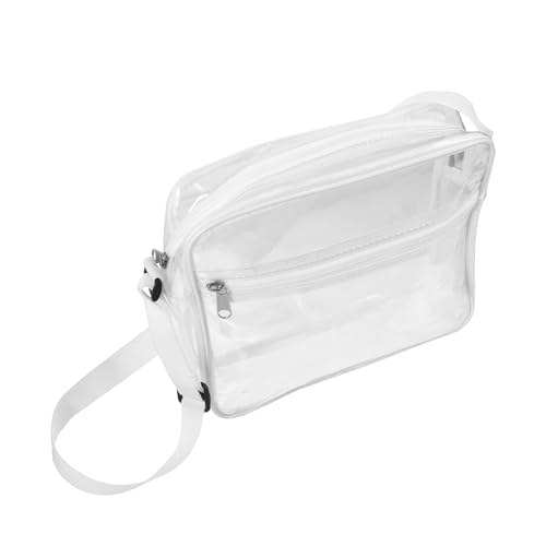 LOORGVEL Transparente Crossbody Schultertasche mit Reißverschluss Kosmetiktasche für Frauen Praktische Reise Make Up Tasche Leichter Kulturbeutel für Einfache Aufbewahrung von LOORGVEL
