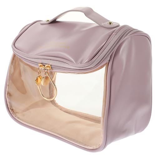 LOORGVEL Transparente Kulturbeutel Kosmetiktasche mit Großem Fassungsvermögen Tragbarer Reise Waschtasche für Toilettenartikel und Make Up Leichter Organizer für Damen und Herren Unterwegs von LOORGVEL