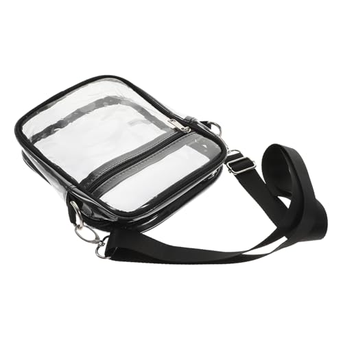 LOORGVEL Transparente PVC Crossbody Tasche mit Reißverschluss Verstellbar Damen Umhängetasche Große Kosmetiktasche Handy und Geldbeutel Geeignet für Sportveranstaltungen Festivals Konzerte von LOORGVEL