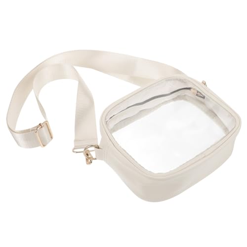 LOORGVEL Verstellbare Transparente Crossbody Umhängetasche Abnehmbar Leichte Schultertasche für Damen und Herren für Konzerte Sportveranstaltungen Kompakte Klare Bauchtasche von LOORGVEL