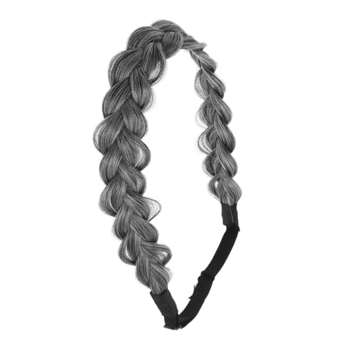 LOORGVEL Verstellbares Geflochtenes Damen haarband aus Hitzebeständigem Synthetischem Haar Modisches Stirnband für Alltag Party und Hochzeit Langlebiger Haarschmuck mit Klassischem von LOORGVEL
