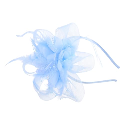 LOORGVEL Vintage Fascinator Haarreif mit Zartem Netz und Federakzenten Leichter Atmungsaktiver Damen Haarschmuck für Hochzeit Party und Anlässe Modischer Stil Vielseitig Kombinierbar von LOORGVEL