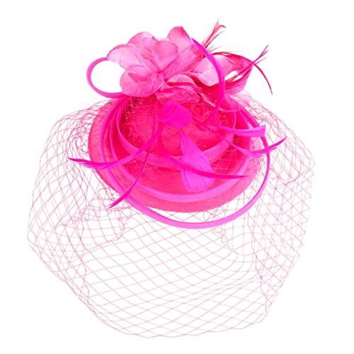 LOORGVEL Vintage Fascinator Headpiece mit Federn und Netzstoff Eleganter Haarschmuck Damen für Hochzeit Cocktailparty Tea Party und Festliche Anlässe Vielseitiger Haarclip und Haarreif von LOORGVEL